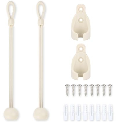 IVYSUN Ersatz-Schattenteile, ultralanges Spanngurt-Set für Coolaroo Außenrollo/Jalousien, Outdoor/Indoor Rollos und Baldachin/Pergola-Abdeckungen (Begie, 20,3 cm)