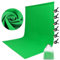 Oinvs Green Screen 1.8x2.8m, Thicken Foldable Green Screen Cloth Photo Backdrop with 6 Piece Clips and Bag for Photo Studio, Video Shooting, Live Streaming, Parties
