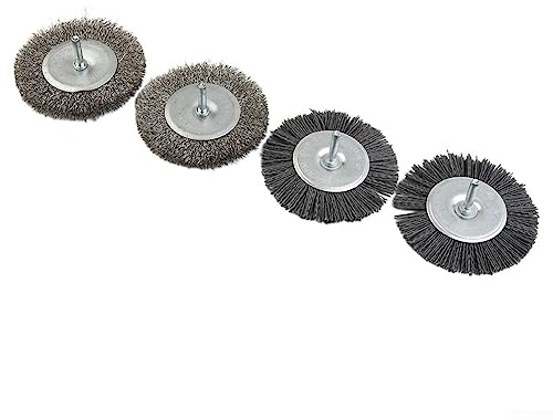 Elektrische Fugenbürste, 4 Stück Fugenbürste Ersatz Metall und Bylon Bürsten Set für EFB Modell 2022, Fugenreiniger gegen Unkraut