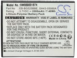 vhbw batteria compatibile con Samsung Galaxy Xcover 5 smartphone cellulare (2000mAh, 3,7V, Li-Poly)