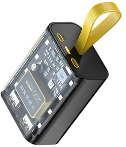 MOUDOAUER Banca di ricarica senza saldatura, scatola di plastica Power Bank Box custodia di ricarica fai da te Display Power Display Free Saldatura Case per 3 batterie 18650, con luce notturna