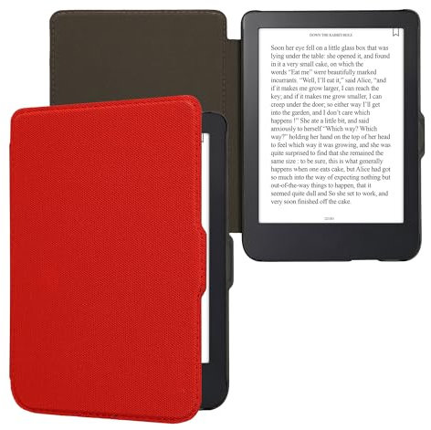 kwmobile Coque liseuse Compatible avec Kobo Clara 2E - Coque avec Rabat magnétique en Nylon pour liseuse