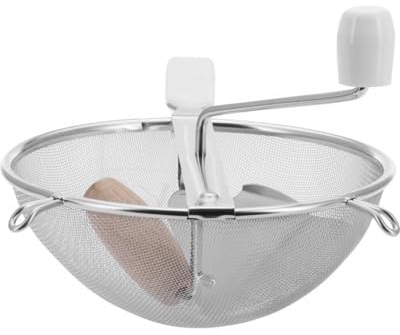 Thiru Premium Passiersieb 20cm - rostfreier Edelstahl - Küchensieb zum Passieren, Pürieren und Entsaften - mit Auflagerasten - Ideal zur Herstellung von Mus und Brei