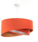 Licht-Erlebnisse Hängelampe Stoff Orange Gold Silber Velours Optik rund Ø 50 cm E27 Doppelschirm Modern Hängeleuchte Wohnzimmer Pendelleuchte Schlafzimmer