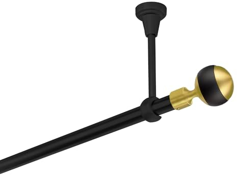 Bastone per tende nero, 400 cm, 1 binario, 19 mm, in metallo, fissaggio a soffitto, Sphera Modern