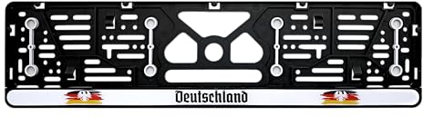 Kennzeichenhalter für Autos Deutschland – Nummernschildhalterung Auto, KFZ Kennzeichenhalter mit Vibrationsdämpfer, kennzeichenhalterung für nummernschild 52 x 11 cm, inkl. 8 Schrauben