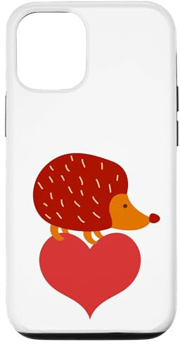 Carcasa para iPhone 12/12 Pro Erizo Corazón Pinchos Bosque Animal indo Naturaleza Pinchos
