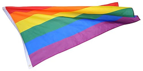 Bandera gay arcoíris | Banderas arcoíris de 6 rayas Pride 90x60 cm, bandera de jardín homosexual banner al aire libre para orgullo gay y lesbico