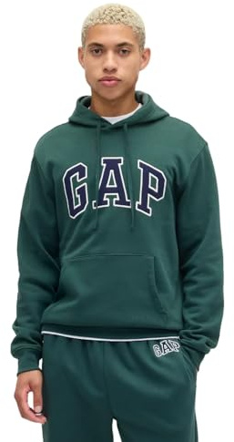 GAP Men's Logo Fleece Hoodie Hooded Sweatshirt, Deep Hunter 505, M