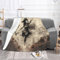 NBHDZENGW Halloween-Hexe fliegende personalisierte Fleecedecke Sofa-Überwurfdecke, bedruckt, flauschig, weich, warm, vielseitige Decke für Sofa, Couch, Bett