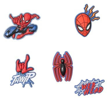 Crocs Unisex Jibbitz Charms, Spiderman 5 Pack