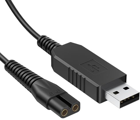 Ersatz-Ladegerät kompatibel mit Wahl Rasierer, Ancable Ladekabel kompatibel mit Wahl Color Pro schnurloser Schermaschine (Schwarz)