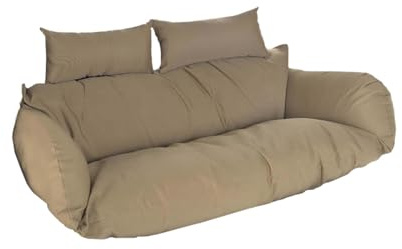 Home Deluxe Polyrattan Hängesessel Kissen Twin - Braun - 105 x 41 x 45 cm | Outdoorkissen, Auflagen