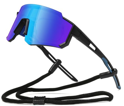 Suertree Fahrradbrille Sportbrille Damen Herren, Schnelle Brille, Leichte Kurzsichtige Polarisiert Sport Sonnenbrille mit UV400 für Sonnenschutz, Angeln, Reisen, Outdoor-Aktivitäten