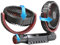 Ventilador de aire frío para coche, ventilador de doble cabeza, ventilador USB para coche, 3 niveles, rotación de 360°, silencioso, para verano, mascotas, niños, viajes