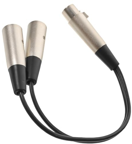 Xlr Splitter 3-poliges Mikrofonkabel 24awg Silber für Aufnahmegeräte