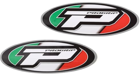 2X Progrip Aufkleber 95 x 35 MX Decal Cross Race Sticker für Motorrad Helm Werkzeugkoffer