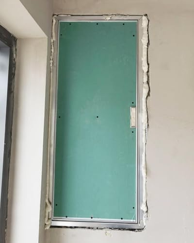 Überstreichbare Trockenbau-Zugangsplatte mit Griff, Unterputzmontage, Inspektionstür für versteckte Sanitär- und Verkabelung, tragbare Gipskarton-Tür (950 x 1100 mm)