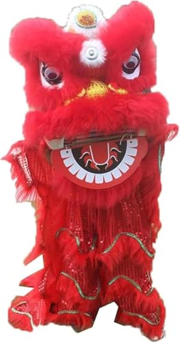 Costume Mascotte Danse Lion 35 Cm, Costume Traditionnel Chinois Danse Du Lion, Pour Spectacles FêTes Et Festivals