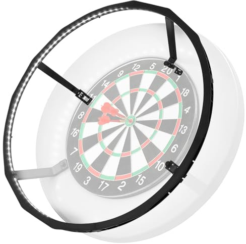 LED Dartboard Ring Licht, 360° Dart Surround Schattenfreie Beleuchtung mit 90 LEDs für Wohnzimmer - Helles LED Ring für Dartscheibe | Einfache Montage | Energieeffizient | Für Bar oder Club