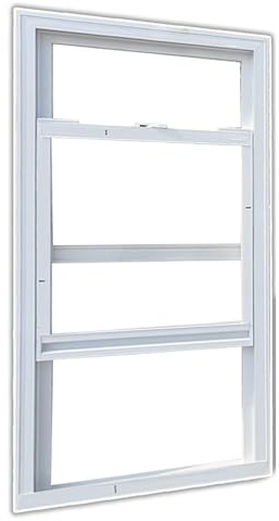 Generisch Ventana corredera vertical para sótano, diseño a ras de ventana de apertura para cobertizo o gallinero con pantalla