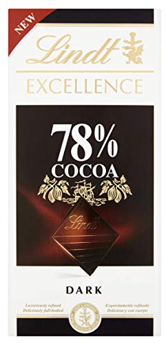 Lindt Excellence Dark 78% Cocoa Chocolate Bar Each 100 g (Pack of 5)