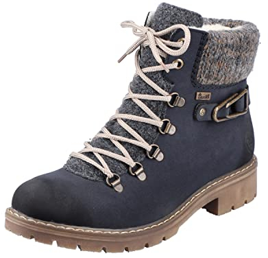Rieker Femme Bottines Y9131, Dame Bottines Lacets, Bottes,Bottillon Chukka,Bottillon à Lacets,Imperméable,Tex,Pazifik,42 EU / 8 UK