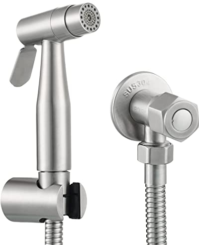 CIENCIA Bidet-Handbrause für Toilette Sprayer Edelstahl Sprüher Shattaf Komplett Bidet Set für WC, WS024AF6