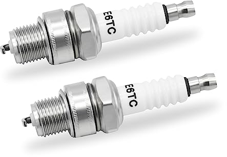 Wai Danie 2 Stück Motorrad Zündkerze E6TC BP6HS Kompatibel mit Yamaha PW50 PW80 PW60 LT50 LT80 50cc 70cc 90cc 110cc 150cc ATV Quad Moped Scooter Go Kart Dirt Bike