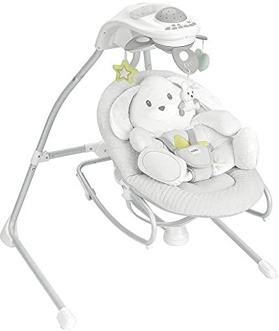 CAM Il Mondo del Bambino - art.S347/T226 - Altalena Gironanna Evo - perfetta da 0 a 9 kg - CONIGLIO