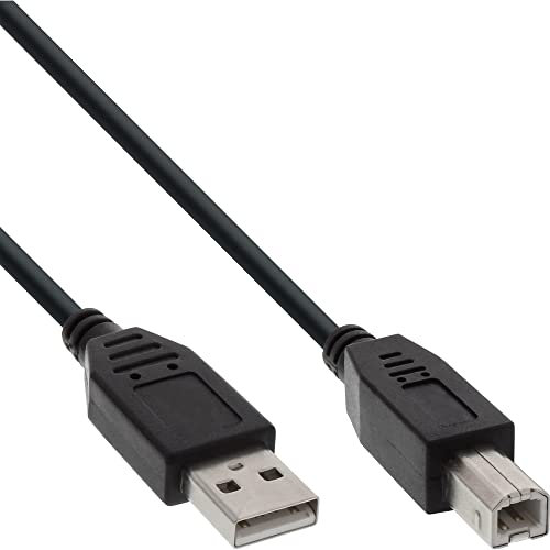 InLine 34503X USB 2.0 Kabel, A an B, schwarz, 0,3m