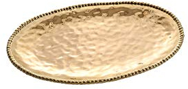 Pampa Bay Porzellan-Servierplatte, groß, oval, Erntedankfest und Feiertag, Truthahn (Monaco)