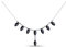 mantraroma Kette 925 Silber Onyx schwarzer Stein Edelstein Collier Silber Damen Sterling Silber Halskette Geschenk (MCO-004-03)