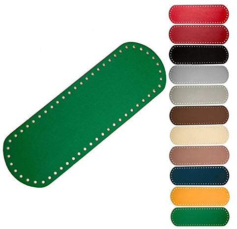 1 Taschenboden Kunstleder zur Taschenherstellung Boden Tasche Farb-/Größenwahl, Größe:10x30cm, Farbe:grün