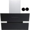 Cookology 60cm Black Angled Extractor Fan Designer Chimney Cooker Hood, Touch Controls (Carbon Filters)