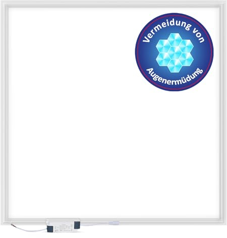 LECOM 2x LED Panel 62x62 Bürodeckenleuchte CRI90 UGR19 4000lm 4000K Neutralweiß Büroleuchte Rasterdecke Einlegeleuchte Gewerbe (ohne Aufbaurahmen)