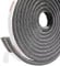 fowong Draught Excluder Tape,4.9 m(L) x9 mm(W) x 5mm(T) Door Brush Strip for Door Frame Insulation and Window Adhesive Brush Weather Stripping-Grey