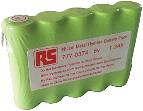 RS PRO NiMH Akkupack, 5-Zellen AA 6V / 1.3Ah, Löt-Anschluss