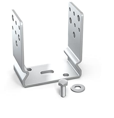 MAXERIO 101 mm Pfostenträger; U-Winkel mit Langloch für Core Schraubfundament; 1er Set