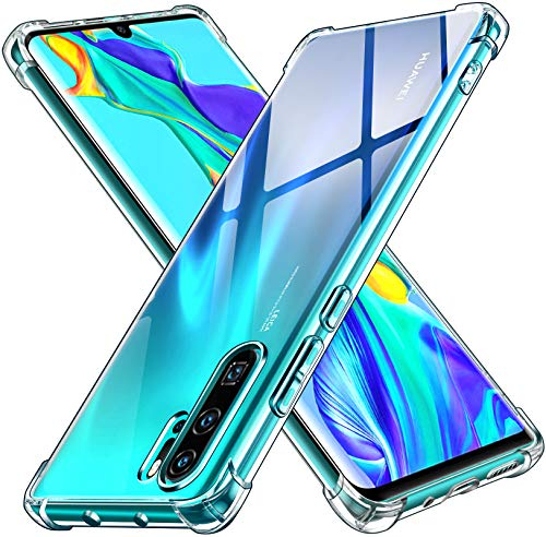 ivoler Coque pour Huawei P30 Pro/New Edition, Ultra Transparent Étui de Protection en Silicone Antichoc avec Coins Renforcés, Clair Mince Souple TPU Bumper Housse