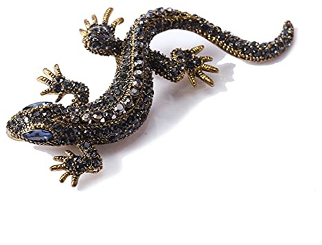 Eidechse Strass Brosche Pin Frauen Geckos Tier Pins Und Broschen Kleidung Schmuck Vintage Metall