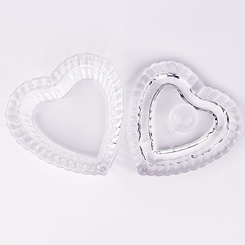 JND Professional Acrylic Liquid Monomer Dappen Dish + Lid Glass Crystal Bowl Nail Art Powder Cup (Mini Heart)