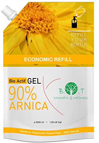 Arnika Gel Forte, Hochkonzentriert und Extra Stark Arnika Salbe 100% Naturañl Muskel Massage, Entspannt Müde Beine und Geschwollene Füße Sport Gel - Sparpaket 5000 ml