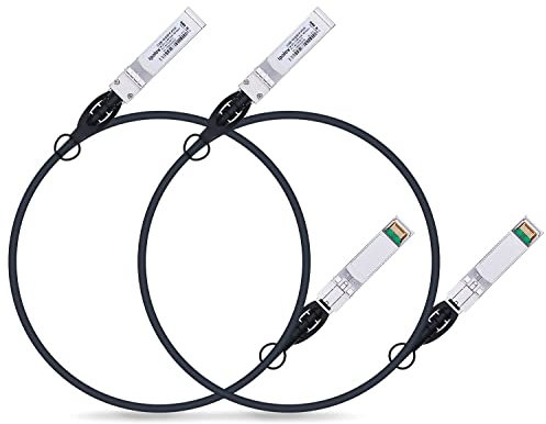 ipolex Câble en cuivre 10G SFP+ (1 mètre), DAC SFP+, câble en cuivre à connexion directe 10GBASE-CU, compatible avec Cisco, Ubiquiti, Meraki, Mikrotik, Intel, etc.2-Pack