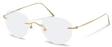 Rodenstock ROUNDED Metall Brillen in Light Gold für Unisex, Brille mit Sehstärke, optional mit Sonnenbrillen tönung oder Blaulichtfilter (Modell R7084)