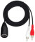 AWADUO 8 Pin DIN Female to 2RCA Male Plugs Audio Converter Cable Adapter for Old Audio Instrument Equipment(0.5m)