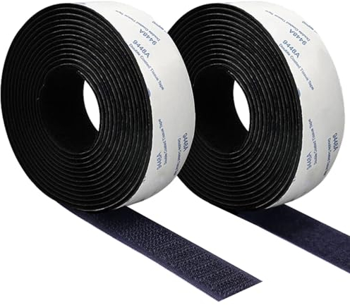 Rusoz Klettverschluss Selbstklebend,Klettband Selbstklebend Extra Stark Schwarz Selbstklebende Klettbänder Mit Flauschband Und Hakenband,Length 3cm Breit 2cm Für Häusliche Dekoration