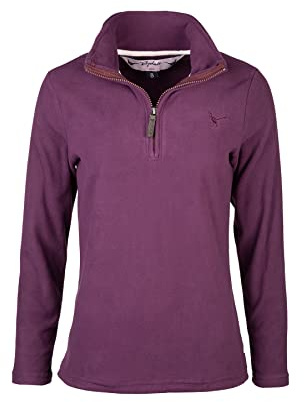Rydale Ladies Kelk Micro Fleece Jacket Womens Super Soft Warm Jumper (as8, numeric, numeric_18, regular, regular, Berry)