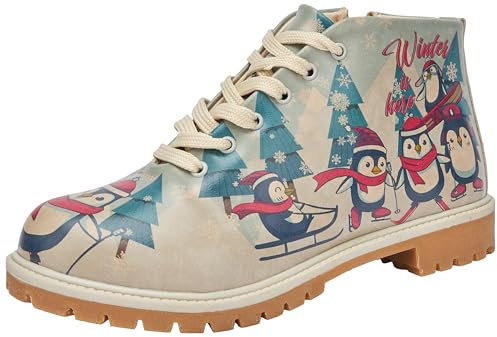 DOGO Damen Shortcut Fashion Boot, Mehrfarbig, 39 EU