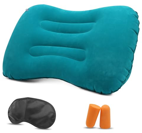 Mooshy Aufblasbares Camping Kissen Ultraleicht Aufblasbares Kissen für Strand Komprimierbar Kompakt Reisekissen Camping Kopfkissen Aufblasbar Strandkissen Kopfkissen für Outdoor, Wandern